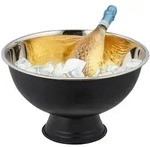 Relaxdays Sektk&uuml;hler, Schwarz, Metall, 23.5 cm, Essen & Trinken, Barausstattung