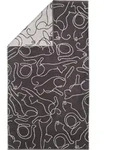Cawoe Duschtuch, Grau, Textil, Grafikmuster, 80x150 cm, Badtextilien,...