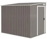 Outsunny Ger&auml;tehaus, Hellgrau, Metall, 2 F&auml;cher, 206.5x181x154 cm, Aufbewahrung &