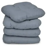 Beautissu Stuhlkissen, Grau, Textil, 40x40 cm, Wohntextilien, Kissen, Sitzkissen