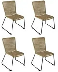 SAM Gartenstuhl, Taupe, Metall, Rechteckig, 58x88x55 cm, Gartenm&ouml;bel,...