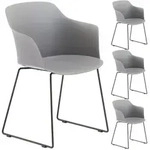Idimex Gartenst&uuml;hle, Grau, Textil, Mode, 4-Sitzer, 58x82x52 cm, Gartenm&ouml;bel,