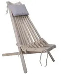 Deluke Liegestuhl, Grau, Holz, 69x104x93 cm, Gartenm&ouml;bel, Gartenliegen