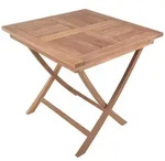 Gardenson Gartenklapptisch, Braun, Holz, Teakholz, Hartholz, quadratisch, eckig,
