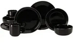 Creatable Kombiservice Nordic Festive Schwarz, Schwarz, Gold, Keramik, 10-teilig, 300