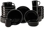 Creatable Kombiservice Nordic Gourmet Schwarz, Schwarz Hochglanz, Wei&szlig;, Keramik,