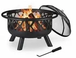 Relaxdays Feuerschale, Schwarz, Metall, 75x58x75 cm, Freizeit, Campingzubeh&ouml;r,