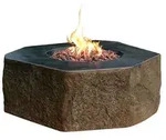 Elementi Feuerstelle, Dunkelgrau, Stein, 102x44x108 cm, CE, Freizeit,