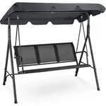 Outtec Hollywoodschaukel, Graphit, Metall, 3-Sitzer, 172x151x112 cm,...