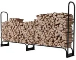 Juskys Kaminholzregal, Schwarz, Metall, 260x117x36 cm, Kleinm&ouml;bel, Kamine &