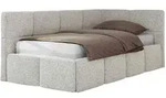MKS Jugendbett, Hellgrau, Textil, 1-Sitzer, Rechteckig, 200x90 cm, Oeko-Tex&reg;,