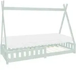 Ml-Design Kinderbett, Mintgr&uuml;n, Holz, Kiefer, Rechteckig, 90x200 cm, Kinder- &