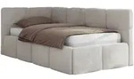 MKS Jugendbett, Hellgrau, Textil, Rechteckig, 90x200 cm, Oeko-Tex&reg;, Kinder- &