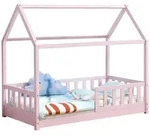 Juskys Kinderbett, Rosa, Holzwerkstoff, 80x160 cm, Kinder- & Jugendzimmer,