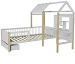 Juskys Kinderbett, Mehrfarbig, Holz, 90x200 cm, Kinder- & Jugendzimmer, Kinderm&ouml;bel,