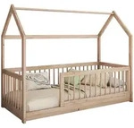 Mirjan24 Hausbett, Natur, Holz, Rechteckig, 90x200 cm, Kinder- & Jugendzimmer,