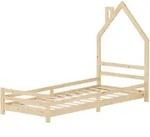 Ml-Design Kinderbett, Hellbraun, Holz, Kiefer, Rechteckig, 90x200 cm, Kinder- &