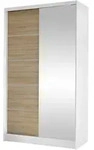 Mirjan24 Schwebet&uuml;renschrank, Wei&szlig;, Sonoma Eiche, Holzwerkstoff, 4 F&auml;cher,