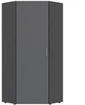 Xora Eckschrank, Graphit, Holzwerkstoff, 5 F&auml;cher, 80x185x80 cm, BQ - B&uuml;ndnis...