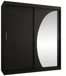 Mirjan24 Schwebet&uuml;renschrank, Schwarz, Holzwerkstoff, 4 Schubladen, Rechteckig,