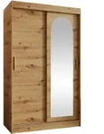 Mirjan24 Schwebet&uuml;renschrank, Eiche Artisan, Holzwerkstoff, 2 Schubladen,