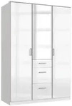 Mid.you Kleiderschrank Wimex Clack, Silber, Wei&szlig;, Wei&szlig; Hochglanz,...