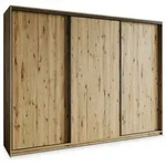 Masseno Schwebet&uuml;renschrank, Eiche Artisan, Schwarz, Holzwerkstoff, 9 F&auml;cher, 4