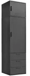 Mokebo Kleiderschrank, Anthrazit, Holzwerkstoff, 1 F&auml;cher, 60x234x58 cm,