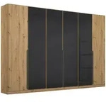 Rauch M&ouml;bel Dreht&uuml;renschrank, Anthrazit, Eiche Artisan, Holzwerkstoff, 3...