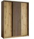 Masseno Schwebet&uuml;renschrank, Eiche Artisan, Holzwerkstoff, 9 F&auml;cher, 4 Schubladen,