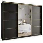 Masseno Schwebet&uuml;renschrank, Schwarz, Holzwerkstoff, 9 F&auml;cher, 4 Schubladen,