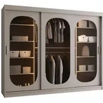 Mirjan24 Schwebet&uuml;renschrank, Kaschmir, Kunststoff, Rechteckig, 250x200x62 cm,
