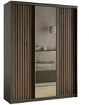 Masseno Schwebet&uuml;renschrank, Schwarz, Holzwerkstoff, 9 F&auml;cher, 4 Schubladen,