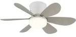 Globo Lighting Deckenventilator, Wei&szlig;, Metall, 51x16.5x51 cm, Lampen & Leuchten,
