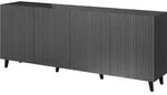 Mirjan24 Kommode, Anthrazit, Kunststoff, Rechteckig,Rechteckig, 201x83x42 cm,
