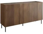 Mirjan24 T&uuml;rkommode, Nussbaum, Schwarz, Metall, Rechteckig,Rechteckig, 144x78x37 cm,