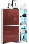 Vladon Highboard, Bordeaux, Holzwerkstoff, 79x105.5x35.5 cm, Wohnzimmer, Kommoden &
