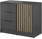 Masseno Sideboard, Graphit, Holzwerkstoff, 3 Schubladen, 105x86x45 cm,...