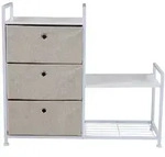 Svita Schubladen-Regal, Beige, Metall, Quadratisch, 85x76x29 cm, Garderobe,
