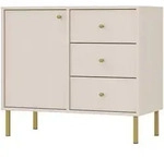 Selsey Sideboard, Beige, Metall, 2 F&auml;cher, 3 Schubladen, Rechteckig, 83.6x73.9x40.8
