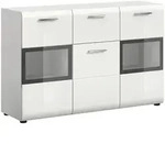 Livetastic Sideboard, Wei&szlig;, Wei&szlig; Hochglanz, Kunststoff, 1 F&auml;cher, 1 Schublade(n)
