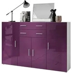 Vladon Highboard, Brombeere, Holzwerkstoff, 166.5x106.5x35 cm, Wohnzimmer,...