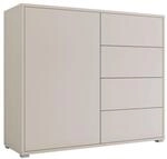 Mirjan24 Kommode, Kaschmir, Kunststoff, 4 Schubladen, Rechteckig, 100x93x41 cm,