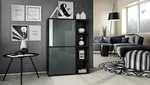 Vladon Highboard, Grau, Holzwerkstoff, 79x105.5x35.5 cm, Wohnzimmer, Kommoden &