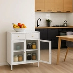 MCW Kommode, Wei&szlig;, Metall, 80x96x40 cm, Wohnzimmer, Kommoden & Sideboards, Kommoden