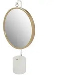 Kayoom Schminkspiegel, Wei&szlig;, Gold, Metall, Glas, rund, 41x75x14 cm, Spiegel,