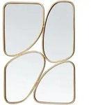 Beliani Wandspiegel, Gold, Metall, Rechteckig, 70x100x3 cm, Spiegel, Wandspiegel