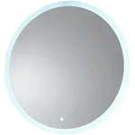 home24 Badezimmerspiegel Ibiza, Silber, Glas, rund, 80x80x4 cm, Badezimmer,
