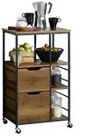 SoBuy K&uuml;chenwagen, Braun, Holzwerkstoff, 53x89x37 cm, Esszimmer, Servierwagen