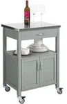 SoBuy K&uuml;chenwagen, Grau, Holzwerkstoff, 60x90x45 cm, Esszimmer, Servierwagen